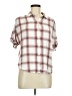 Universal Thread 100% Rayon Plaid Ivory Short Sleeve Button-Down Shirt Size M - photo 1
