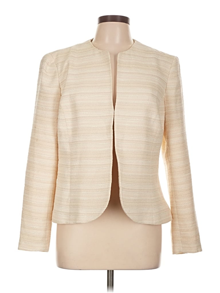 Pre-owned Anne Klein Blazer Jacket In Ivory