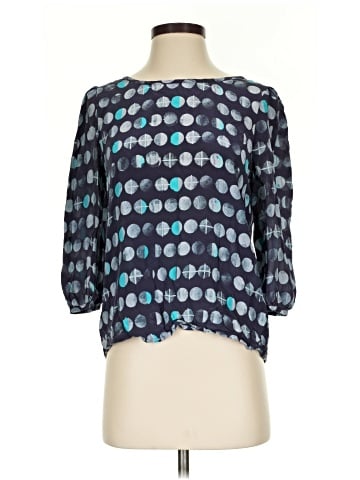 HD in Paris 3/4 Sleeve Silk Top (view 1)