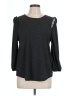 Adrianna Papell Black 3/4 Sleeve Top Size L - photo 1