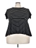 Torrid Stripes Black Short Sleeve T-Shirt Size 4X Plus (4) - photo 1