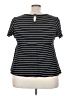 Torrid Stripes Black Short Sleeve T-Shirt Size 4X Plus (4) - photo 2