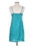 Unbranded 100% Polyester Solid Teal Casual Dress Size XS - photo 2