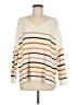 Wishlist 100% Acrylic Stripes Ivory Pullover Sweater Size Med - Lg - photo 1