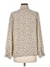 Pleione 100% Polyester Animal Print Ivory Long Sleeve Blouse Size M - photo 2