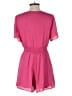 Pink Lily 100% Polyester Solid Pink Romper Size S - photo 2