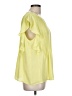 Counterparts 100% Polyester Yellow Short Sleeve Blouse Size L - photo 4