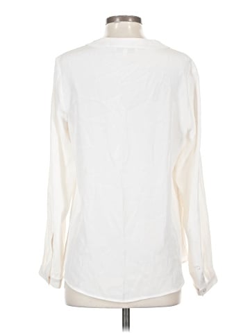 Milly Long Sleeve Silk Top (view 2)