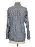 Unbranded 100% Linen Chevron-herringbone Blue Long Sleeve Button-Down Shirt Size XS - photo 2