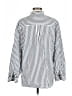 Gap Stripes Silver Long Sleeve Blouse Size XL - photo 2