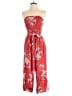 American Eagle Outfitters 100% Viscose Floral Red Jumpsuit Size S - photo 1