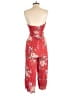 American Eagle Outfitters 100% Viscose Floral Red Jumpsuit Size S - photo 2