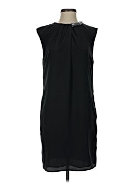 maxi dress black with sleeves Linen Blend Sleeveless Square Neck Dress | Fit and Flare