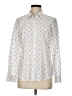 Talbots Polka Dots White Long Sleeve Button-Down Shirt Size M - photo 1