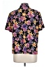 Notations 100% Polyester Floral Purple Short Sleeve Blouse Size L - photo 2