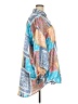 Shein Curve 100% Polyester Paisley Blue Long Sleeve Blouse Size 4X - photo 4