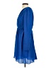 Aqua 100% Polyester Solid Blue Casual Dress Size XS - photo 5