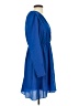 Aqua 100% Polyester Solid Blue Casual Dress Size XS - photo 4