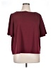 Shein Curve 100% Polyester Burgundy Short Sleeve Top Size 16 Plus (2) - photo 1