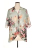 Unbranded Floral Green Short Sleeve Blouse Size XL - photo 1