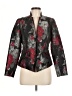 Coldwater Creek 100% Polyester Floral Black Jacket Size 6 - photo 1