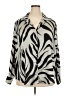 Fashion Nova 100% Polyester Animal Print Silver 3/4 Sleeve Blouse Size 2X - photo 1