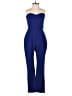 Adelyn Rae 100% Polyester Solid Blue Jumpsuit Size XS - photo 1