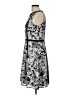 Talbots 100% Polyester Graphic Gray Cocktail Dress Size 10 - photo 5