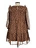 Hayden 100% Polyester Polka Dots Brown Casual Dress Size L - photo 2