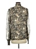Haver 100% Polyester Paisley Gray Long Sleeve Blouse Size M - photo 2