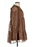 Hayden 100% Polyester Polka Dots Brown Casual Dress Size L - photo 4