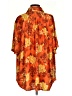 Joanna Floral Orange Short Sleeve Blouse Size XS (estimated) - photo 2