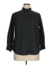 Apt. 9 Polka Dots Black Long Sleeve Button-Down Shirt Size 0X - photo 1
