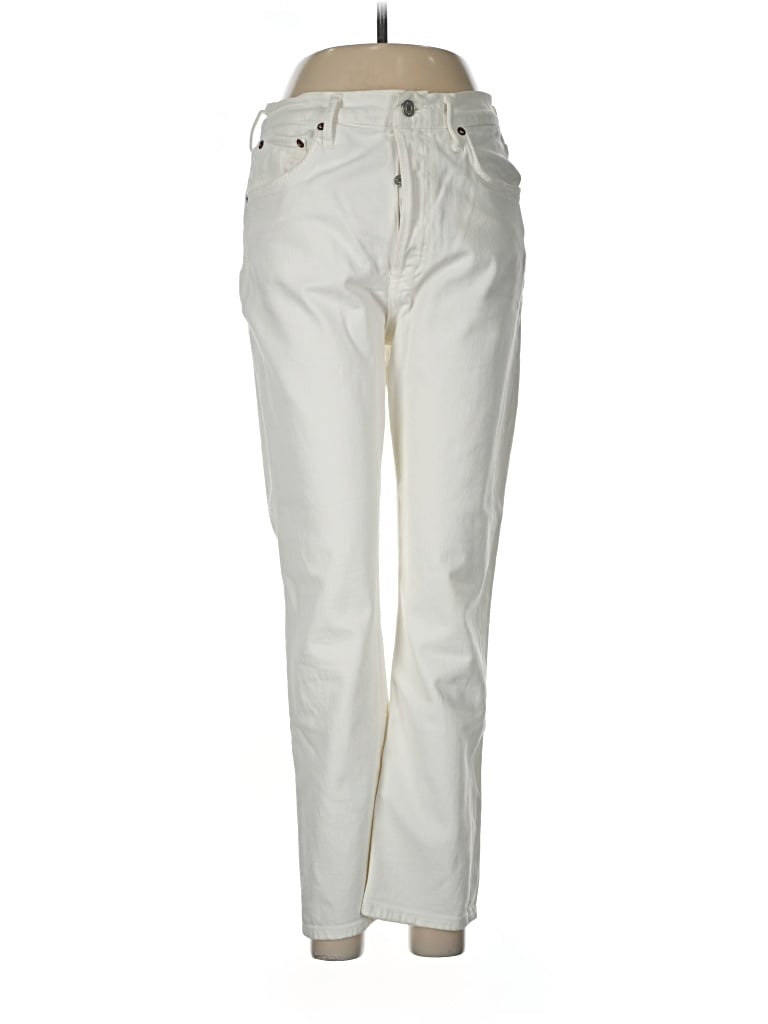 Pre-owned Agolde Jeans In Ivory