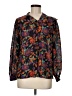 Unbranded Floral Black Long Sleeve Blouse Size M (estimated) - photo 1