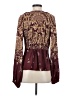 Free People 100% Polyester Burgundy Long Sleeve Blouse Size S - photo 2