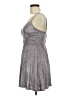 Trixxi 100% Polyester Metallic Silver Cocktail Dress Size M - photo 5