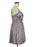 Trixxi 100% Polyester Metallic Silver Cocktail Dress Size M - photo 4