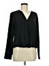 Remade 100% Polyester Black Long Sleeve Blouse Size M - photo 1