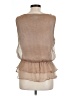 Sunny Leigh 100% Polyester Tan Sleeveless Blouse Size L - photo 2