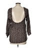 Volcom 100% Viscose Brown 3/4 Sleeve Blouse Size 12 - photo 2