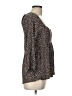 Volcom 100% Viscose Brown 3/4 Sleeve Blouse Size 12 - photo 4