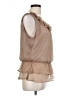 Sunny Leigh 100% Polyester Tan Sleeveless Blouse Size L - photo 4