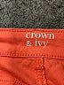 Crown & Ivy Color Block Pink Orange Jeans Size 10 - photo 4
