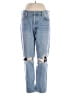 AGOLDE 100% Cotton Hearts Blue Jeans Size 28 waist - photo 1
