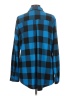 Denim + Company Checkered-gingham Blue Long Sleeve Blouse Size L - photo 2