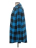 Denim + Company Checkered-gingham Blue Long Sleeve Blouse Size L - photo 5