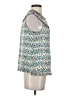 Marc by Marc Jacobs 100% Silk Blue Ivory Sleeveless Silk Top Size 4 - photo 4