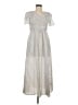 Assorted Brands 100% Rayon Stripes Gray Casual Dress Size M - photo 1