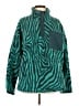 Sweaty Betty 100% Polyester Animal Print Teal Pullover Sweater Size 8 - photo 1